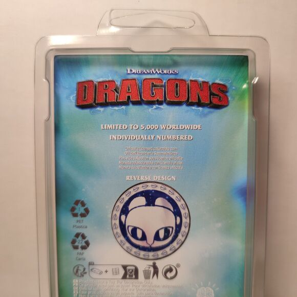 How To Train Your Dragon Toothless Limited Edition Coin Official Badge Pin - Picture 4 of 5